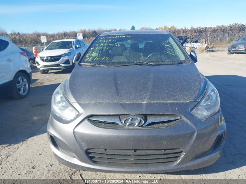 2013 Hyundai Accent Gl VIN: KMHCT5AE0DU119446 Lot: 12135971