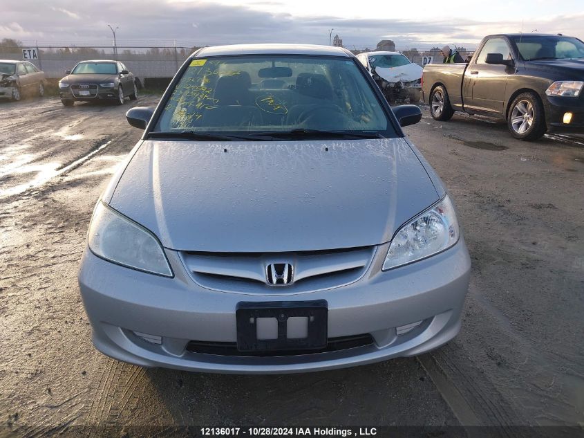 2005 Honda Civic Sdn VIN: 2HGES163X5H024592 Lot: 12136017