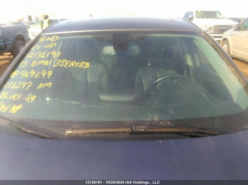 2013 BMW 3 Series VIN: WBA3B3C56DJ969699 Lot: 12136191