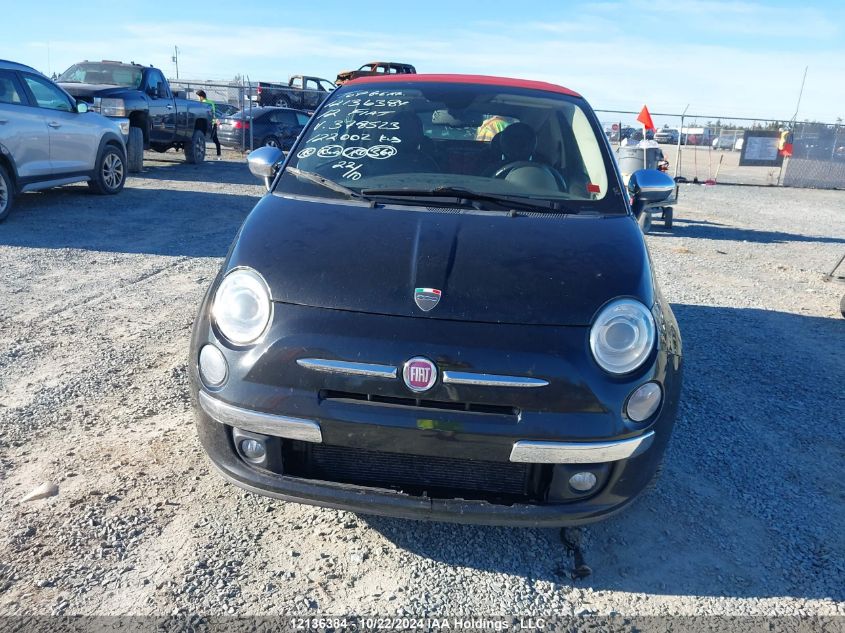 2012 Fiat 500C Lounge VIN: 3C3CFFERXCT378523 Lot: 12136384