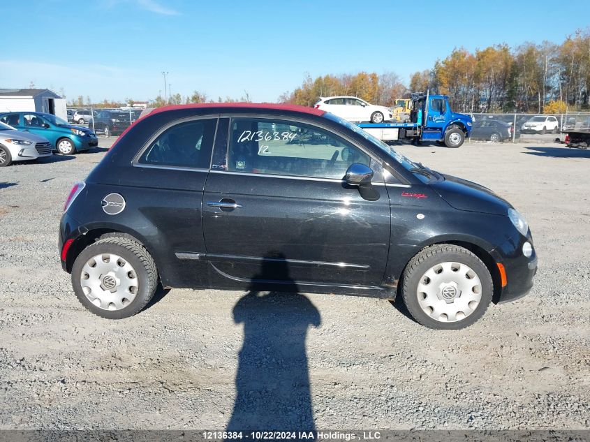 2012 Fiat 500C Lounge VIN: 3C3CFFERXCT378523 Lot: 12136384
