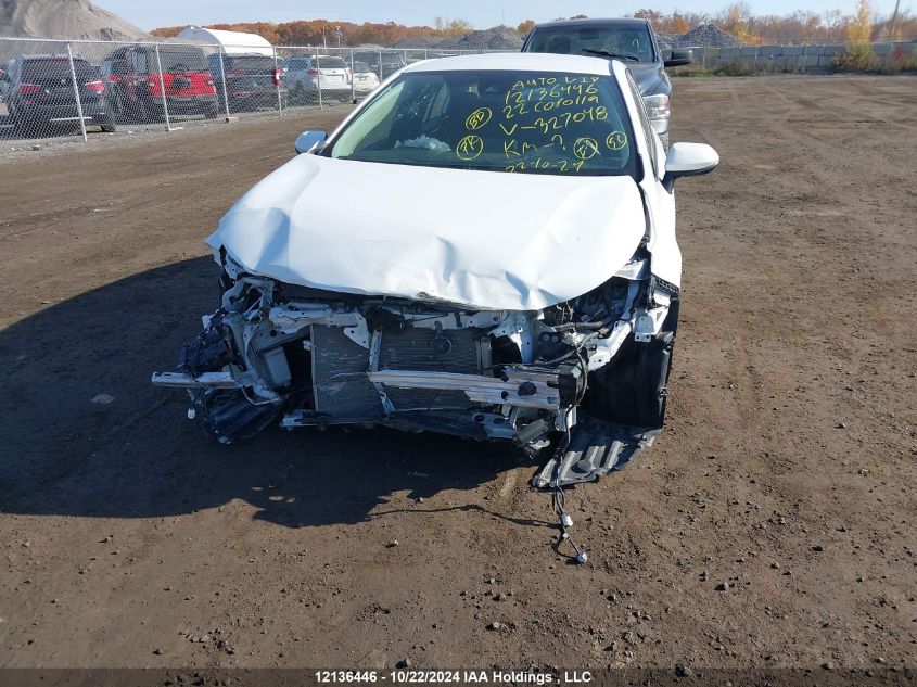 2022 Toyota Corolla Le VIN: 5YFBPMBE4NP327048 Lot: 12136446