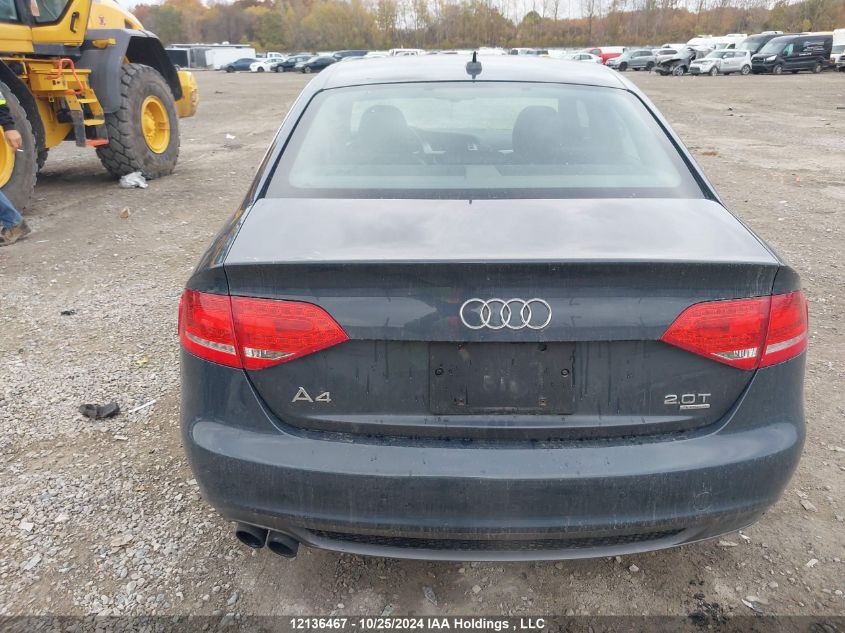 2010 Audi A4 VIN: WAUFFDFL4AN048717 Lot: 12136467