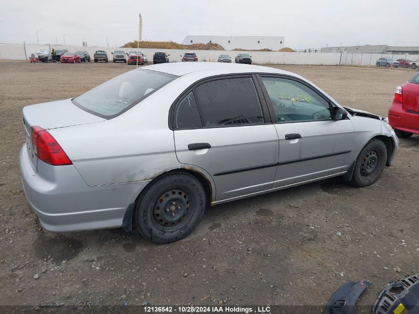 2005 Honda Civic Sdn VIN: 2HGES16315H039806 Lot: 12136542