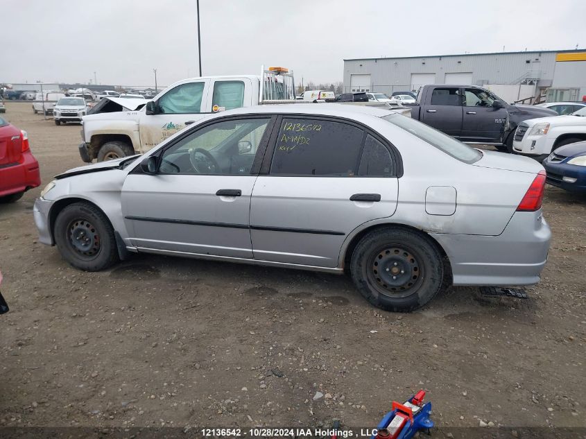 2005 Honda Civic Sdn VIN: 2HGES16315H039806 Lot: 12136542