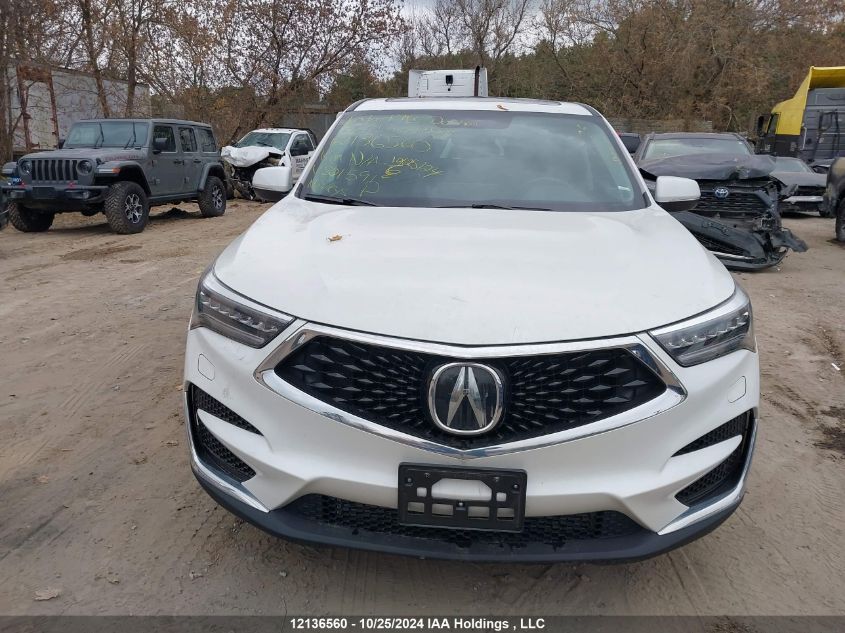 2021 Acura Rdx VIN: 5J8TC2H7XML801591 Lot: 12136560