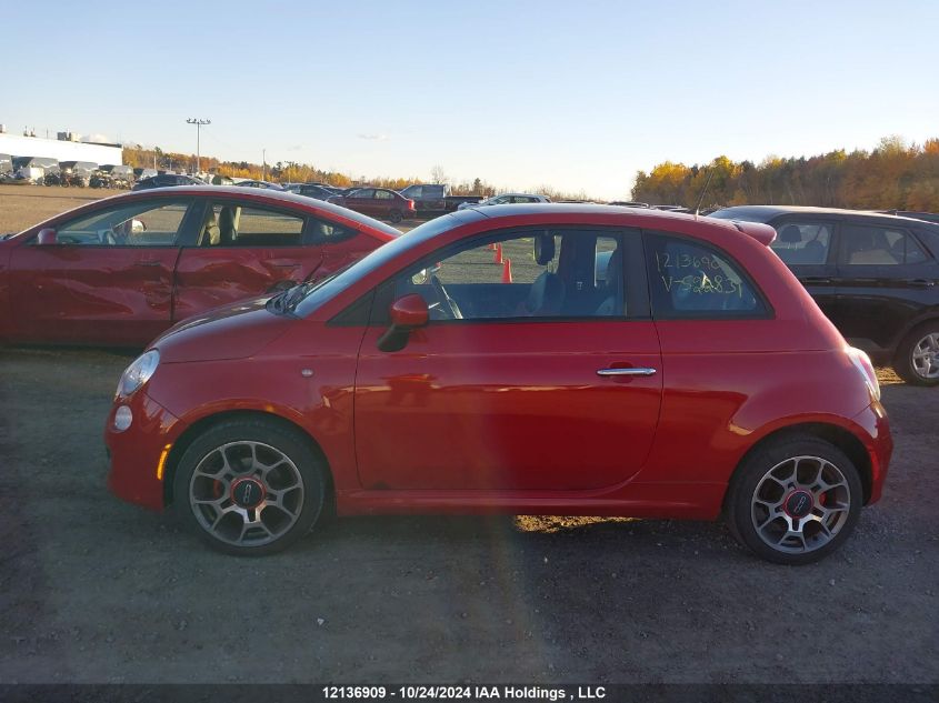 2013 Fiat 500 Sport VIN: 3C3CFFBR0DT522831 Lot: 12136909