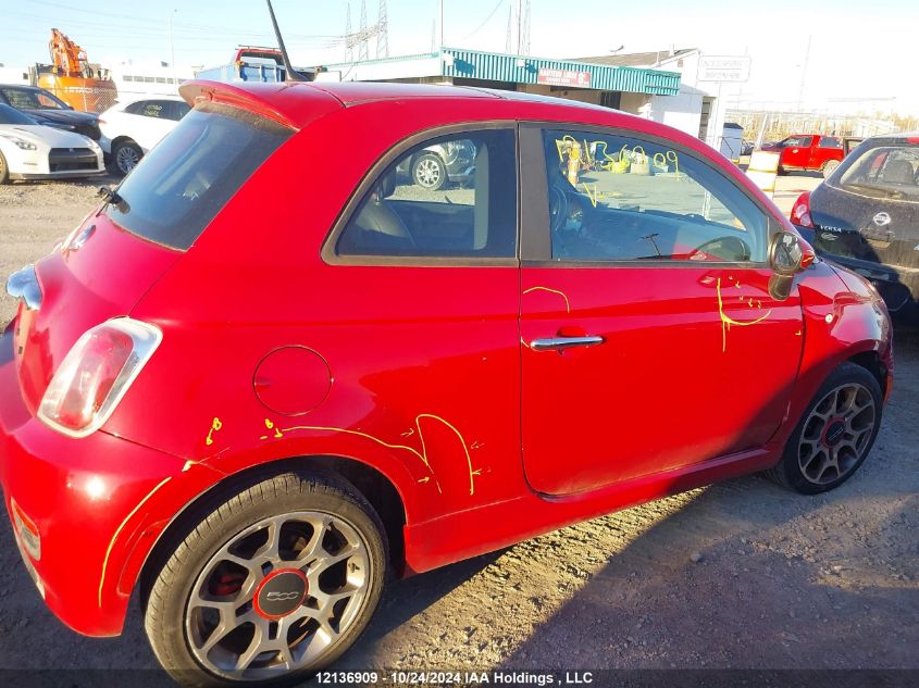 2013 Fiat 500 Sport VIN: 3C3CFFBR0DT522831 Lot: 12136909