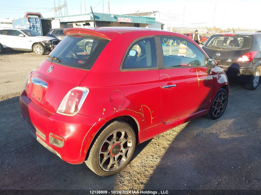 2013 Fiat 500 Sport VIN: 3C3CFFBR0DT522831 Lot: 12136909