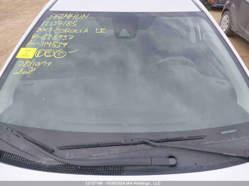 2017 Toyota Corolla L/Le/Xle/Se/Xse VIN: 2T1BURHE8HC826937 Lot: 12137185