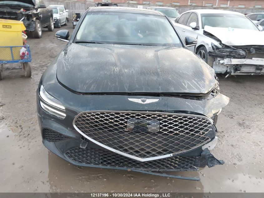 2022 Genesis G70 2.0T Advanced Awd VIN: KMTG34TA7NU092615 Lot: 12137196