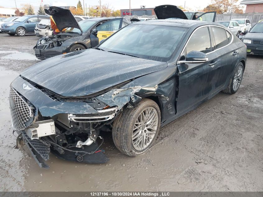 2022 Genesis G70 2.0T Advanced Awd VIN: KMTG34TA7NU092615 Lot: 12137196