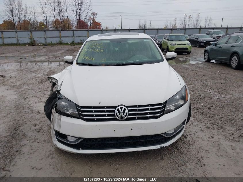 2012 Volkswagen Passat VIN: 1VWCN7A39CC104163 Lot: 12137283