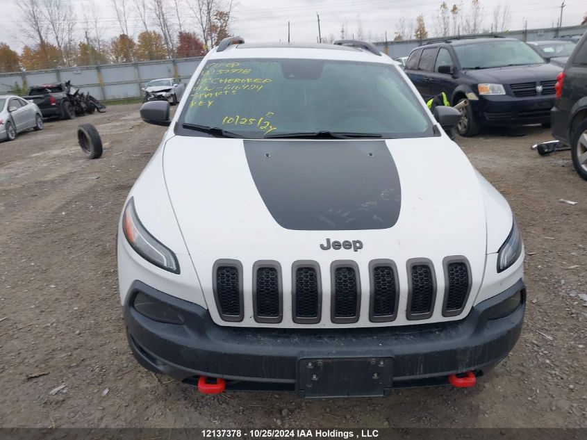 2018 Jeep Cherokee Trailhawk VIN: 1C4PJMBX8JD616424 Lot: 12137378