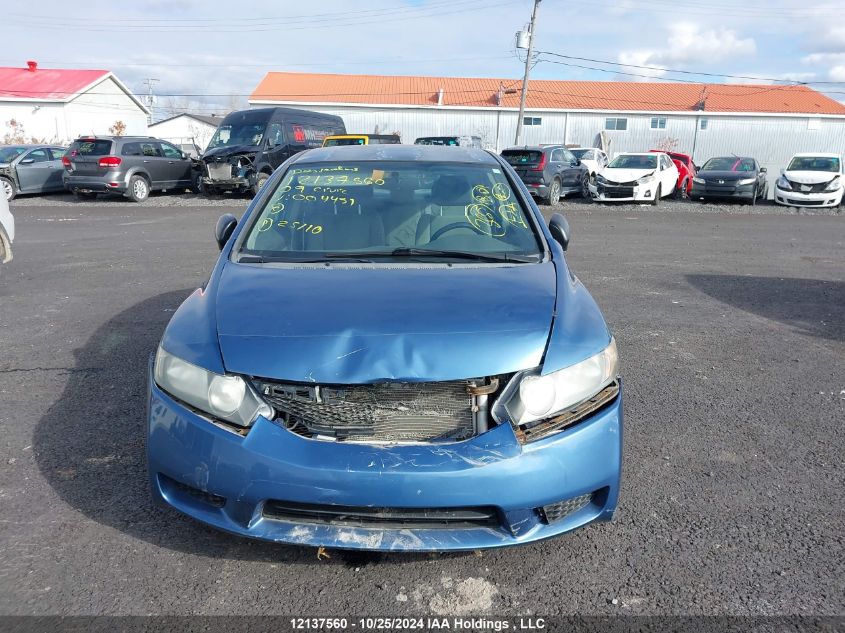 2009 Honda Civic Dx VIN: 2HGFA15259H004451 Lot: 12137560