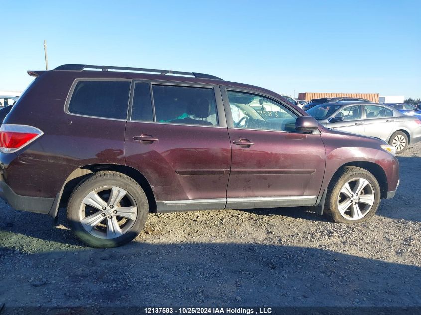 2013 Toyota Highlander Plus/Se VIN: 5TDBK3EH4DS182128 Lot: 12137583