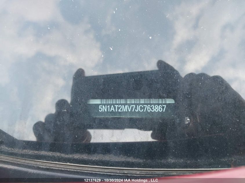 2018 Nissan Rogue VIN: 5N1AT2MV7JC763867 Lot: 12137629