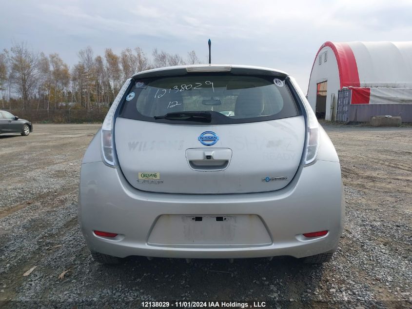 2012 Nissan Leaf Sl VIN: JN1AZ0CP3CT015326 Lot: 12138029