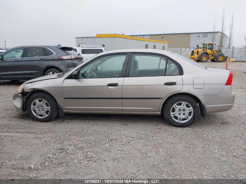 2001 Honda Civic VIN: 2HGES16301H912956 Lot: 12138231