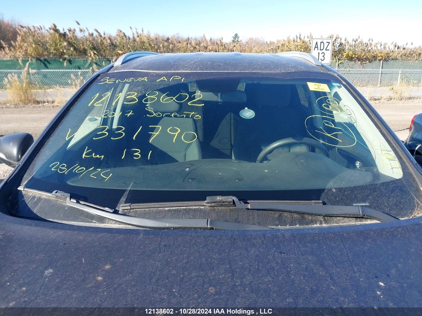 2017 Kia Sorento VIN: 5XYPG4A39HG331790 Lot: 12138602