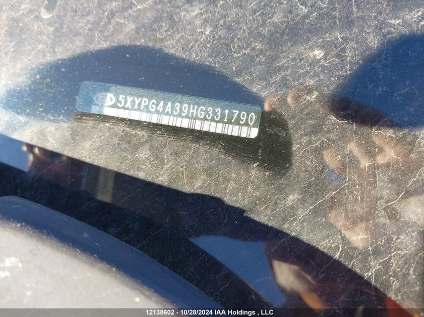 2017 Kia Sorento VIN: 5XYPG4A39HG331790 Lot: 12138602