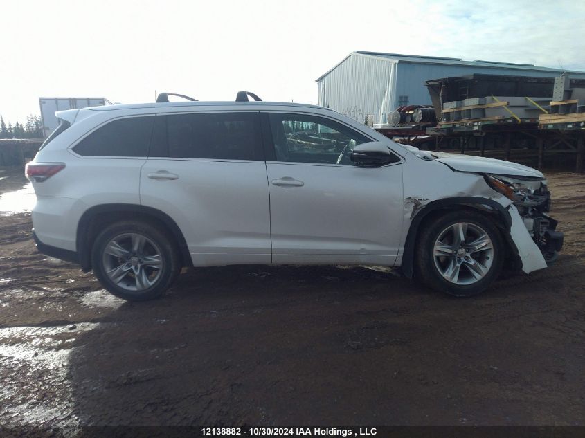 2015 Toyota Highlander Limited VIN: 5TDDKRFH1FS142506 Lot: 12138882