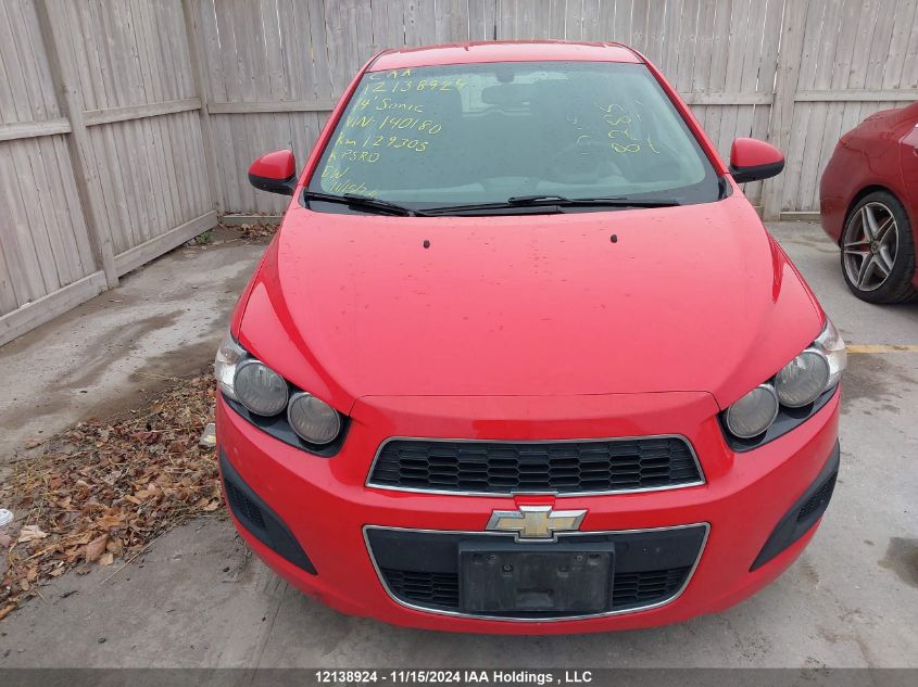 2014 Chevrolet Sonic Lt VIN: 1G1JC6EH5E4140180 Lot: 12138924