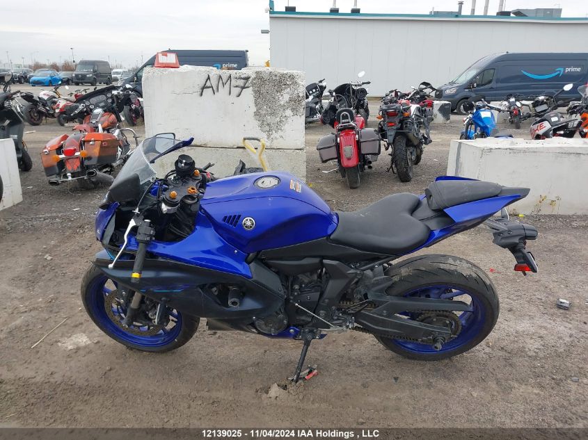 2022 Yamaha Yzfr7 VIN: JYARM38N9NA000489 Lot: 12139025