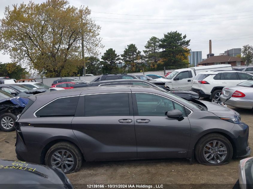 2021 Toyota Sienna Xle 7-Passenger VIN: 5TDGSKFC5MS040180 Lot: 12139166