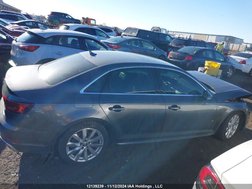 2019 Audi A4 Sedan VIN: WAUFNAF4XKN017628 Lot: 12139239