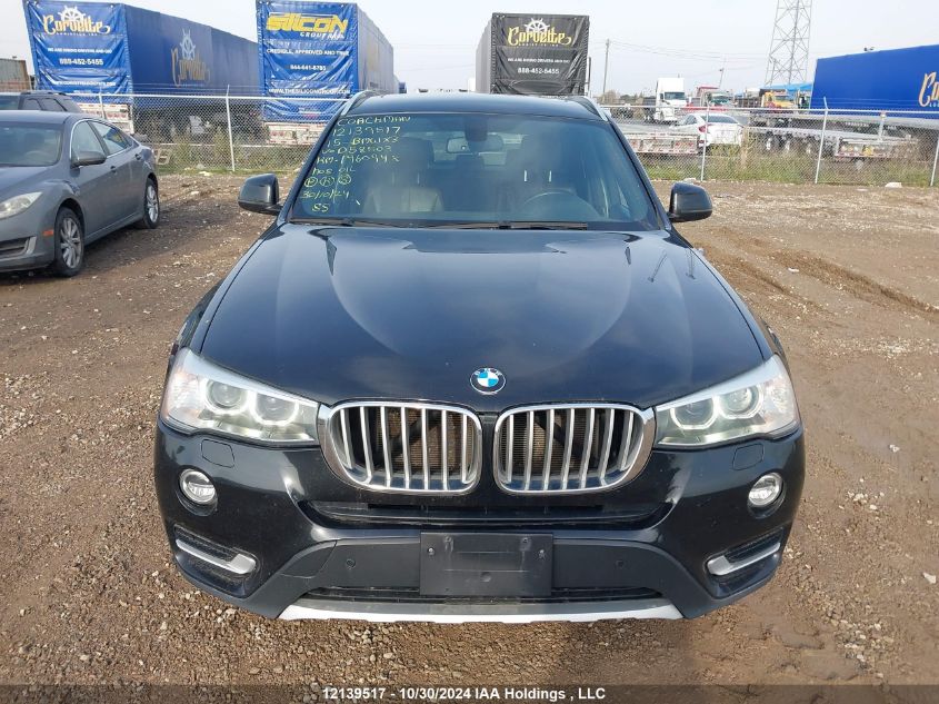 2015 BMW X3 xDrive28I VIN: 5UXWX9C50F0D58503 Lot: 12139517