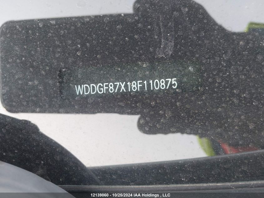 2008 Mercedes-Benz C-Class VIN: WDDGF87X18F110875 Lot: 12139860