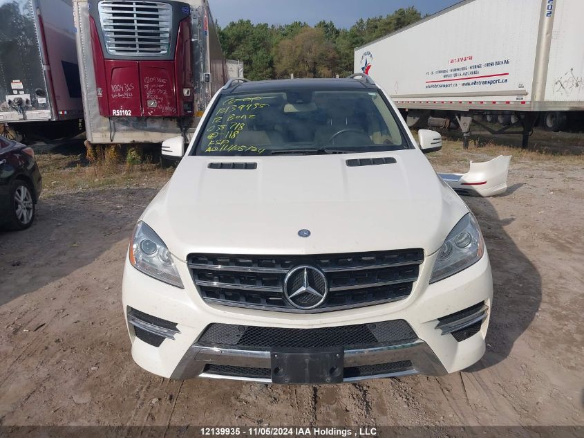 2012 Mercedes-Benz Ml-Class VIN: 4JGDA2EB2CA035718 Lot: 12139935