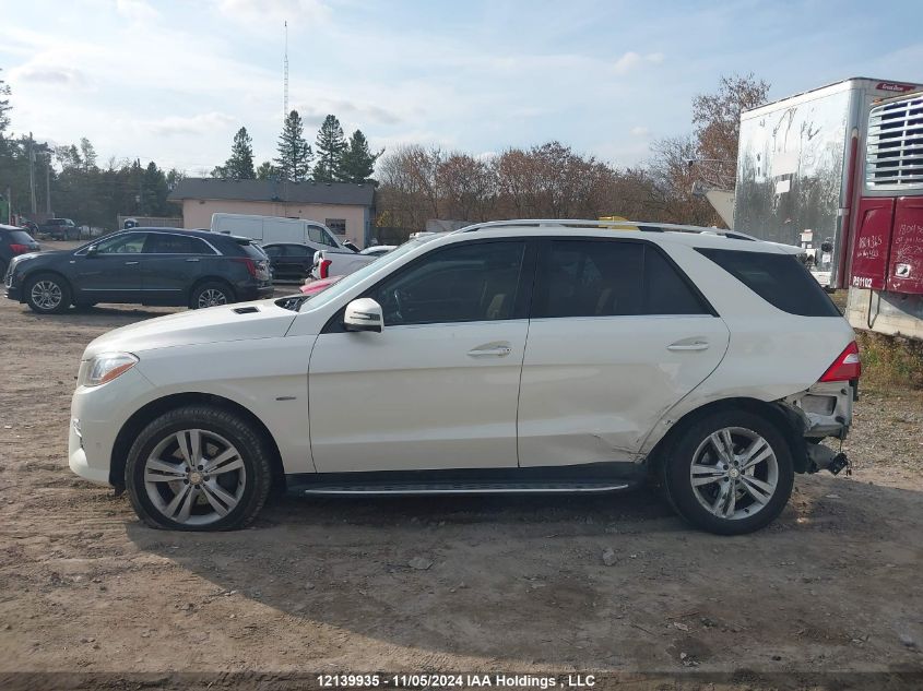 2012 Mercedes-Benz Ml-Class VIN: 4JGDA2EB2CA035718 Lot: 12139935