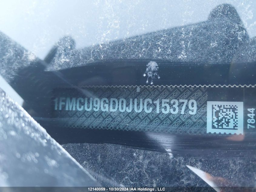 2018 Ford Escape Se VIN: 1FMCU9GD0JUC15379 Lot: 12140059