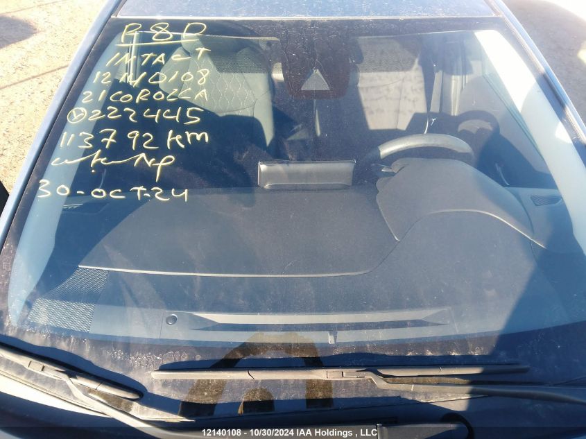 2021 Toyota Corolla Le VIN: 5YFBPMBE6MP222445 Lot: 12140108