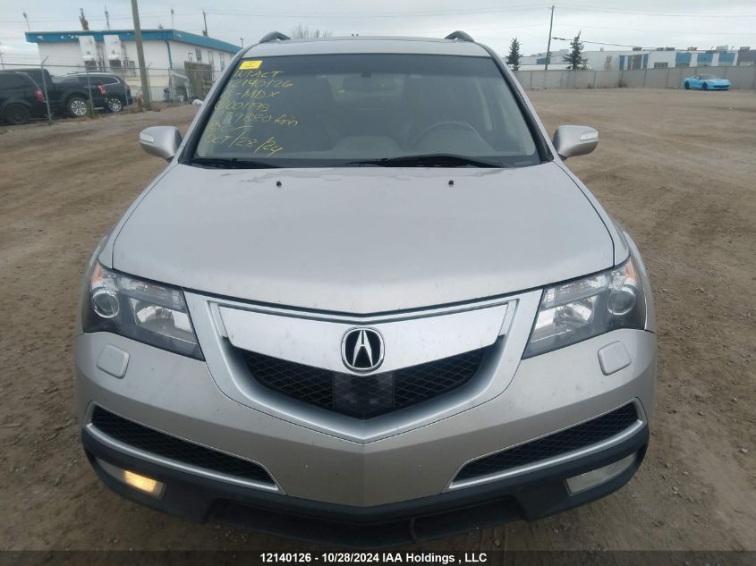 2013 Acura Mdx VIN: 2HNYD2H86DH001193 Lot: 12140126