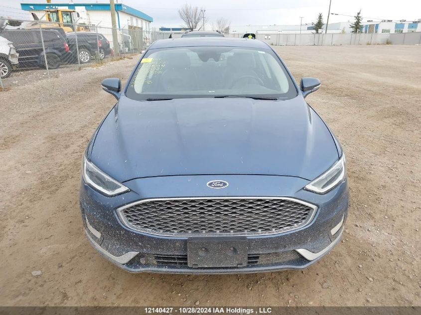 2019 Ford Fusion Titanium VIN: 3FA6P0RUXKR155921 Lot: 12140427