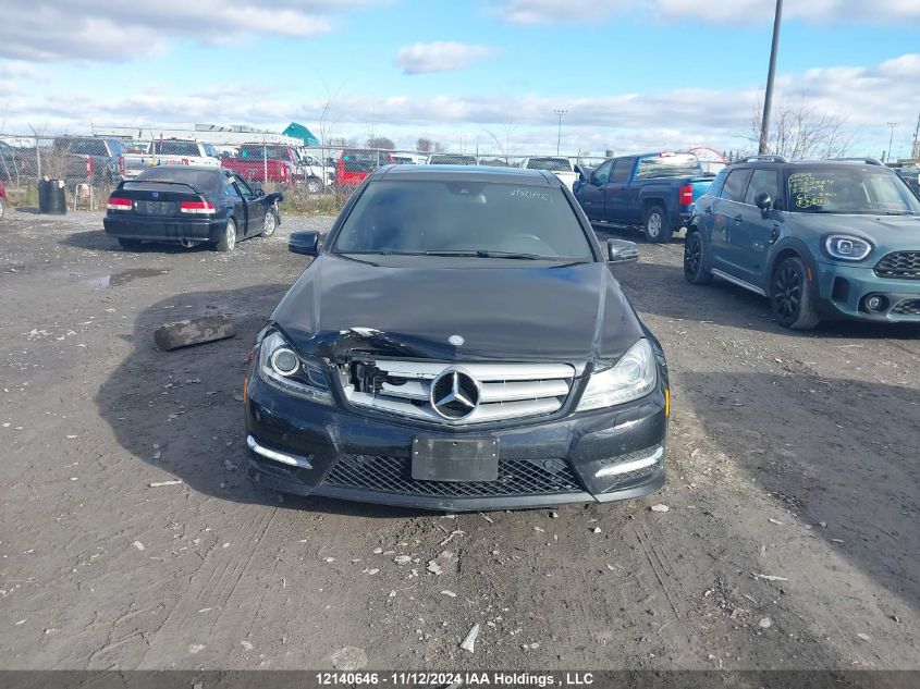 2012 Mercedes-Benz C-Class VIN: WDDGF8BB5CA640381 Lot: 12140646