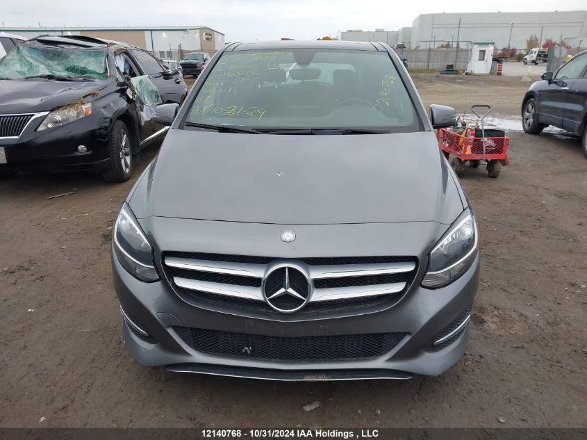 2016 Mercedes-Benz B-Class VIN: WDDMH4GB7GJ403816 Lot: 12140768