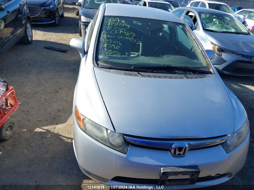 2008 Honda Civic Sdn VIN: 2HGFA16538H001989 Lot: 12141619