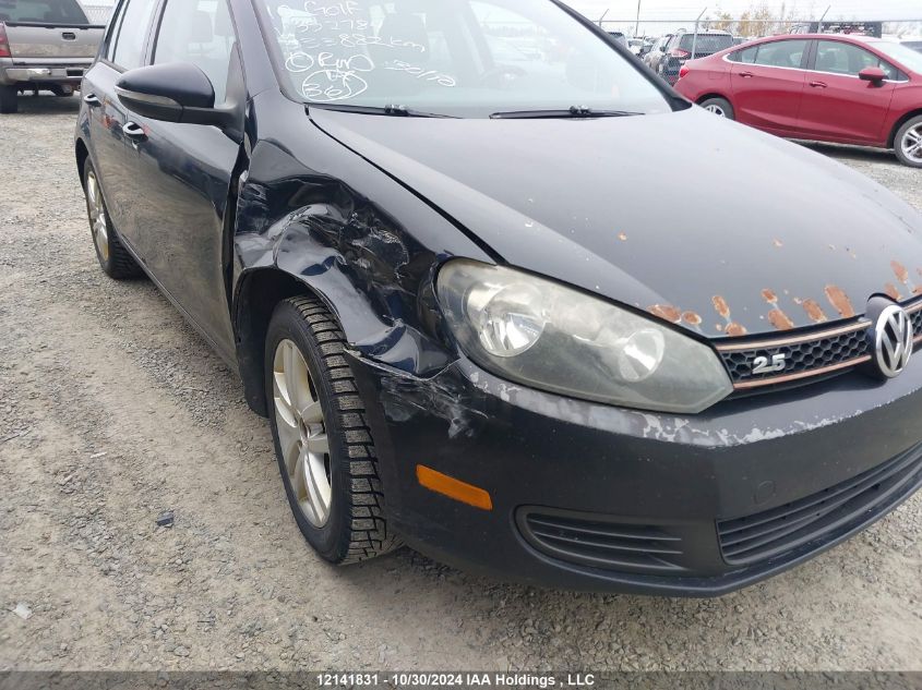 2010 Volkswagen Golf VIN: WVWCA7AJ8AW352784 Lot: 12141831