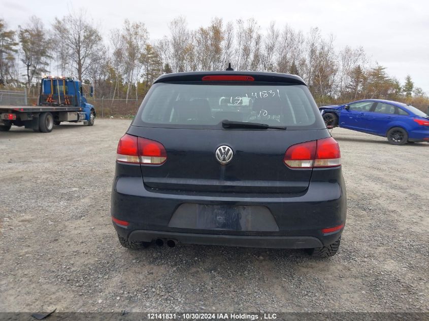 2010 Volkswagen Golf VIN: WVWCA7AJ8AW352784 Lot: 12141831