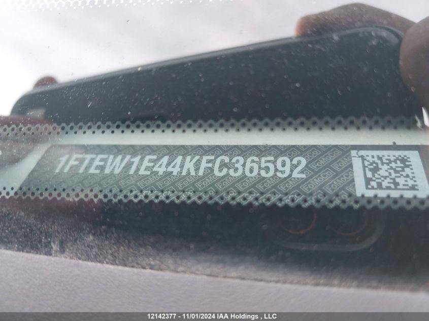 2019 Ford F150 Supercrew VIN: 1FTEW1E44KFC36592 Lot: 12142377