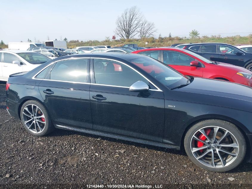 2018 Audi S4 Sedan VIN: WAUC4AF41JA001362 Lot: 12142440