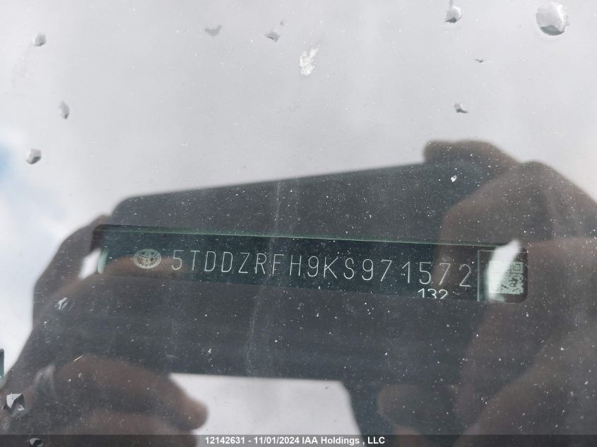 2019 Toyota Highlander Limited VIN: 5TDDZRFH9KS971572 Lot: 12142631