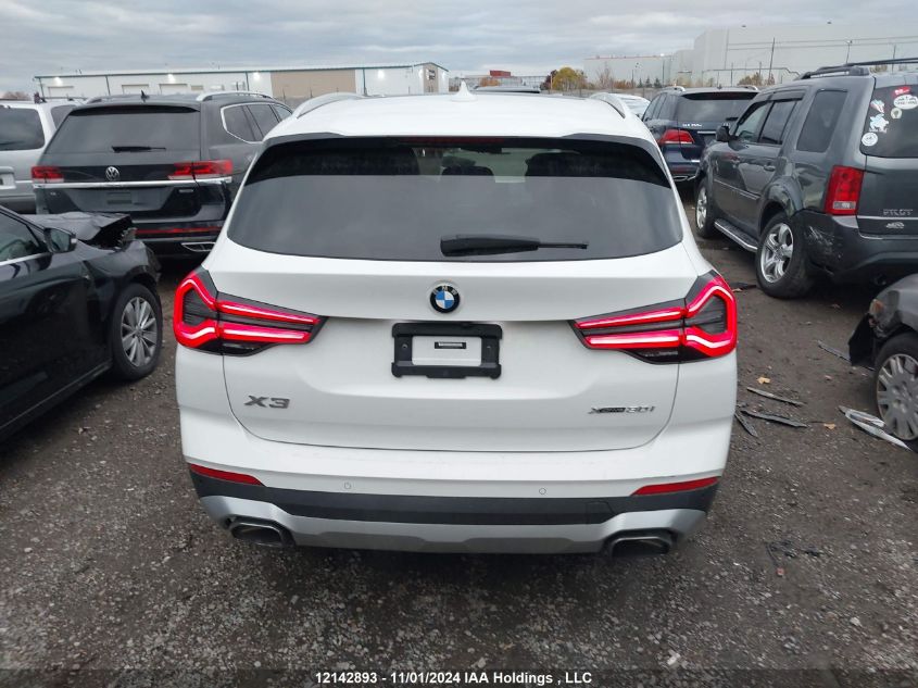 2022 BMW X3 VIN: 5UX53DP04N9L07926 Lot: 12142893