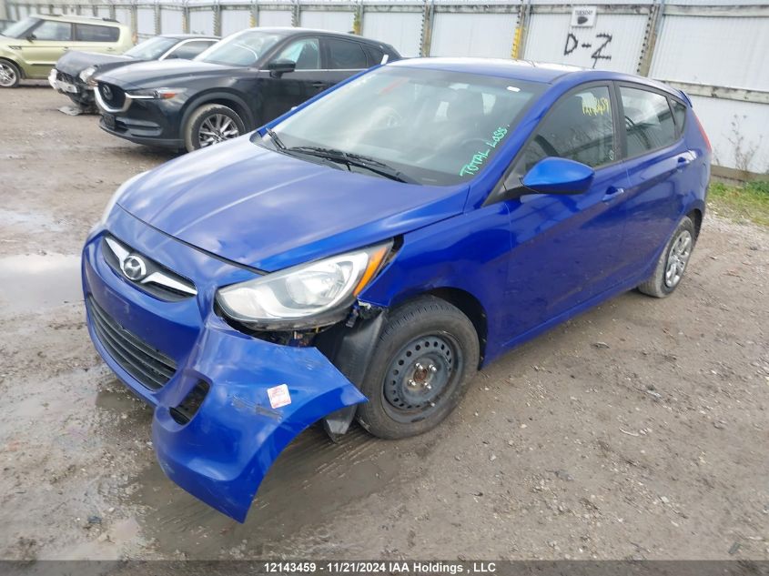 2013 Hyundai Accent Gl VIN: KMHCT5AE0DU132195 Lot: 12143459