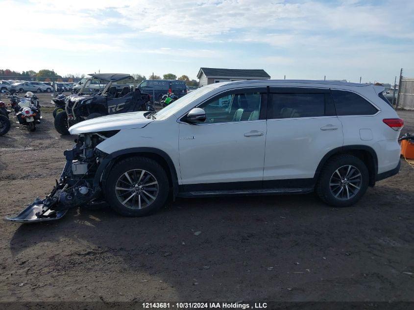 2019 Toyota Highlander Hybrid/Xle VIN: 5TDJGRFH4KS073521 Lot: 12143681