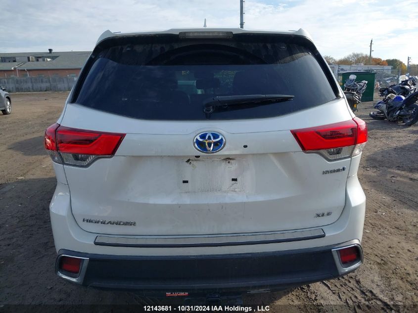 2019 Toyota Highlander Hybrid/Xle VIN: 5TDJGRFH4KS073521 Lot: 12143681